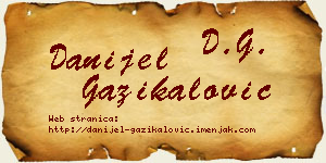 Danijel Gazikalović vizit kartica